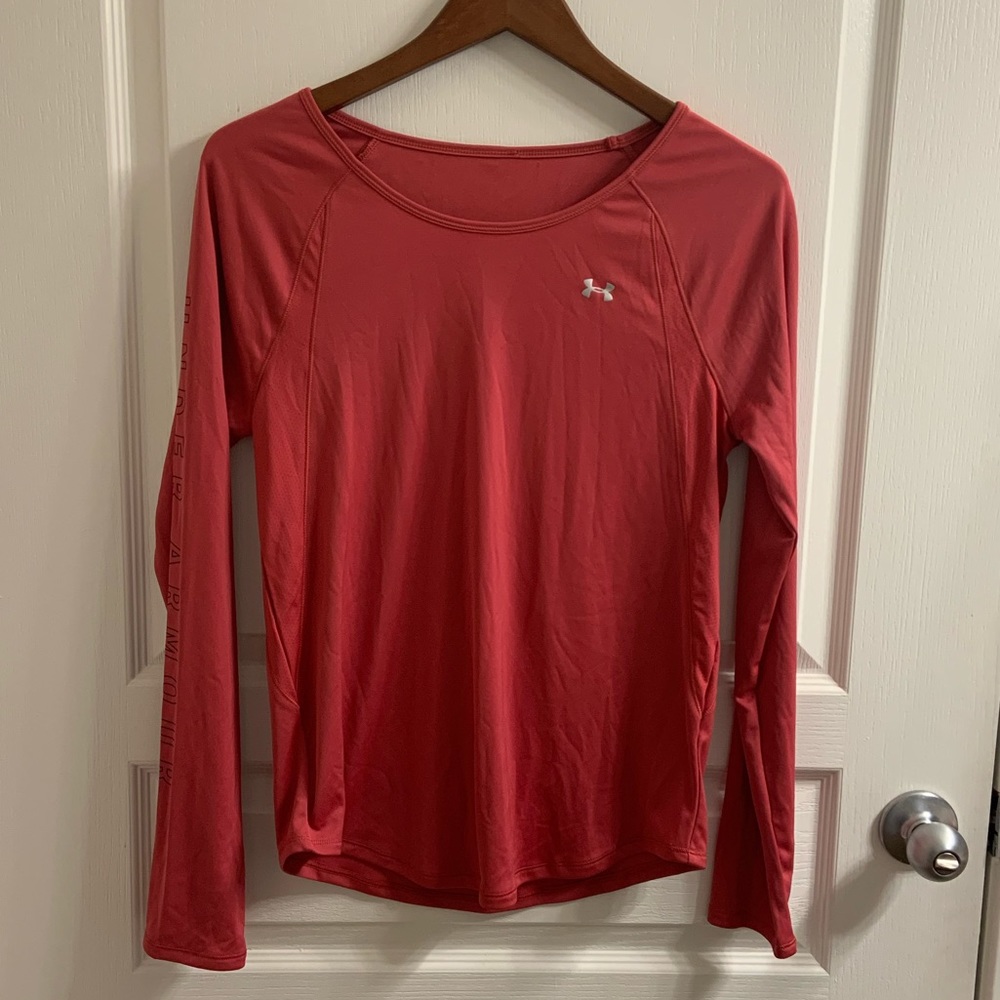 Under Armour dark red long sleeve top